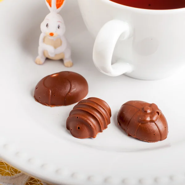 Easter Egg Shaped choklad godis — Stockfoto