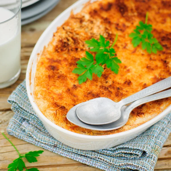 Hachis Parmentier, versão francesa da torta de pastor — Fotografia de Stock