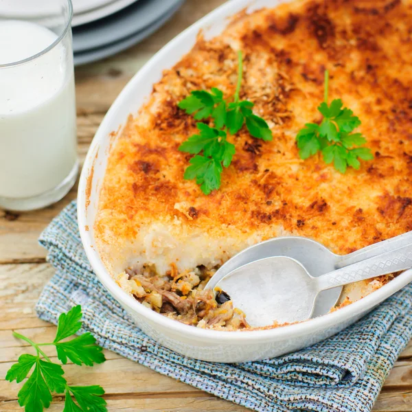 Hachis Parmentier, French Version of Shepherd's Pie — Stock Photo, Image