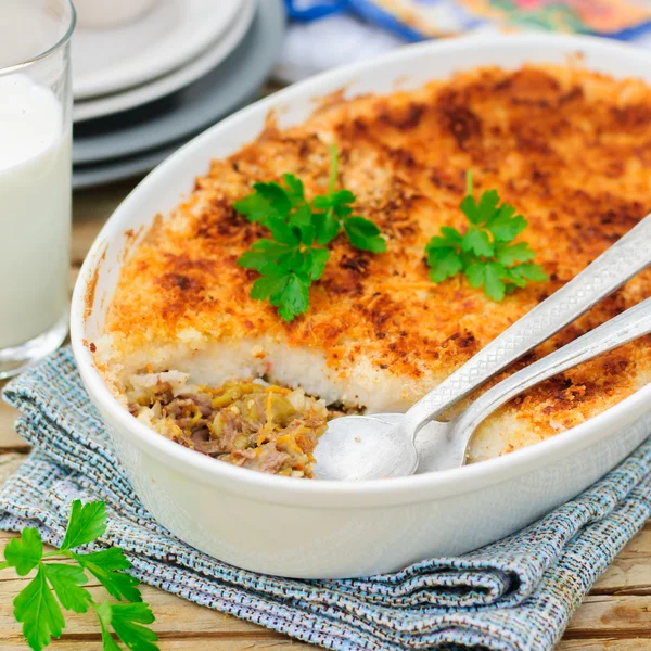 Hachis Parmentier, French Version of Shepherd's Pie — Stock Photo, Image