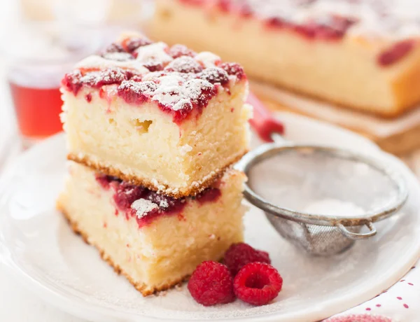 Raspberry and Yogurt Cake — Stock Photo, Image