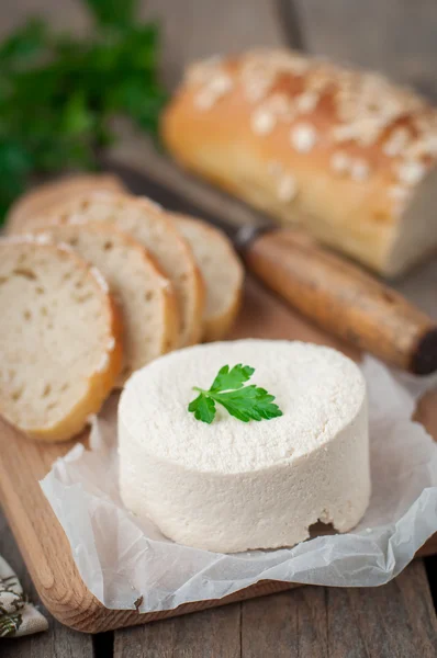 Goat Cheese with Bread — Stock Photo, Image