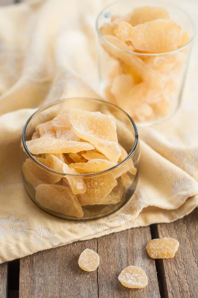 Candied Crystallized Ginger — Stock Photo, Image