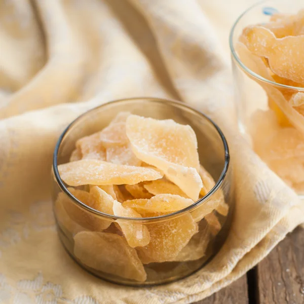 Candied Crystallized Ginger — Stock Photo, Image