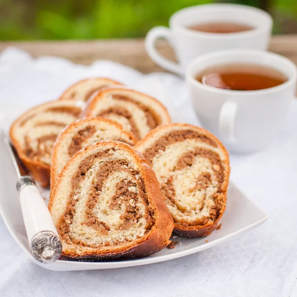 Potica, Sloveens Walnut Roll — Stockfoto