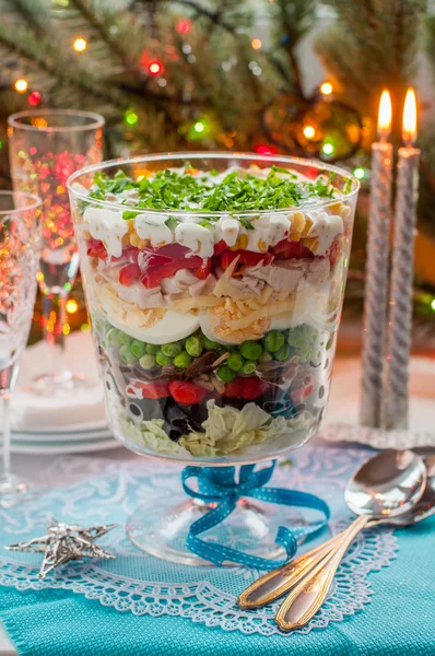 Christmas Layered Salad — Stock Photo, Image