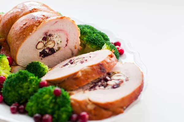 Kerstmis Turkije Breast Roll — Stockfoto