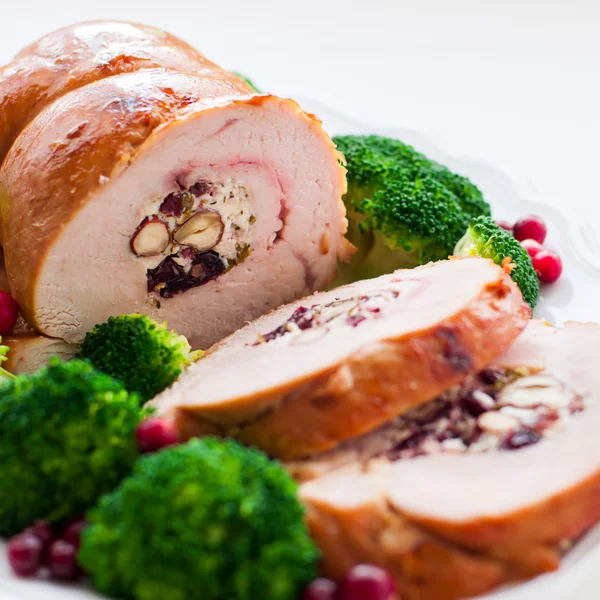 Christmas Turkey Breast Roll — Stock Photo, Image