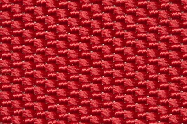 Red fabric texture background — Stock Photo, Image