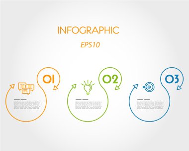 renkli doğrusal Infographic S