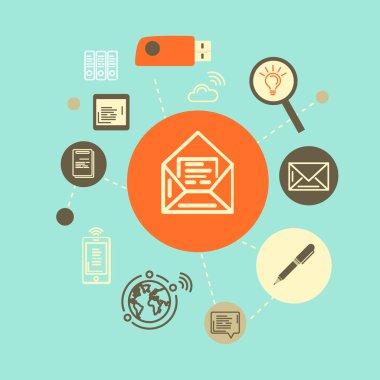 coloful düz veri kavramı