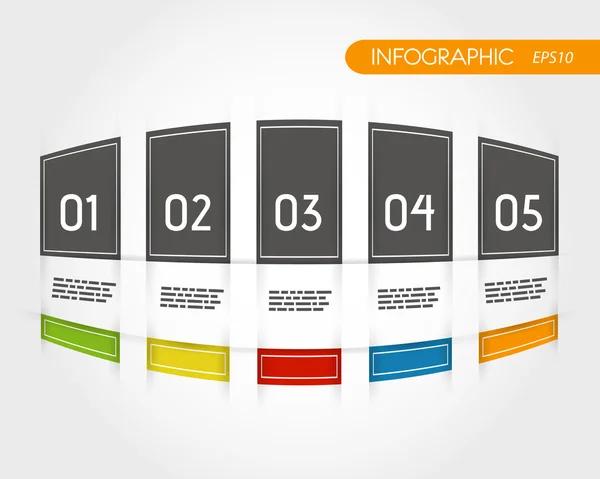 Barevné kulaté infografika s třásněmi — Stockový vektor