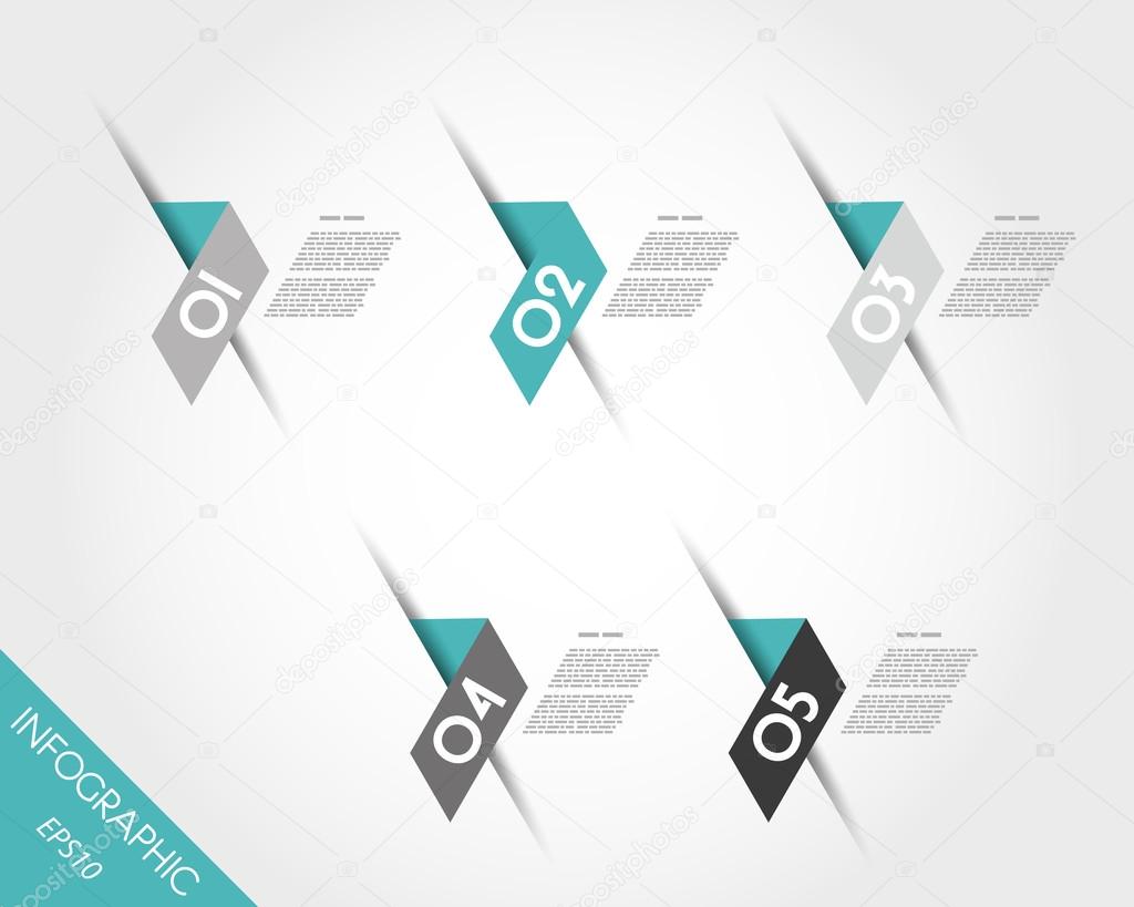 turquoise oblique paper stickers with numbers