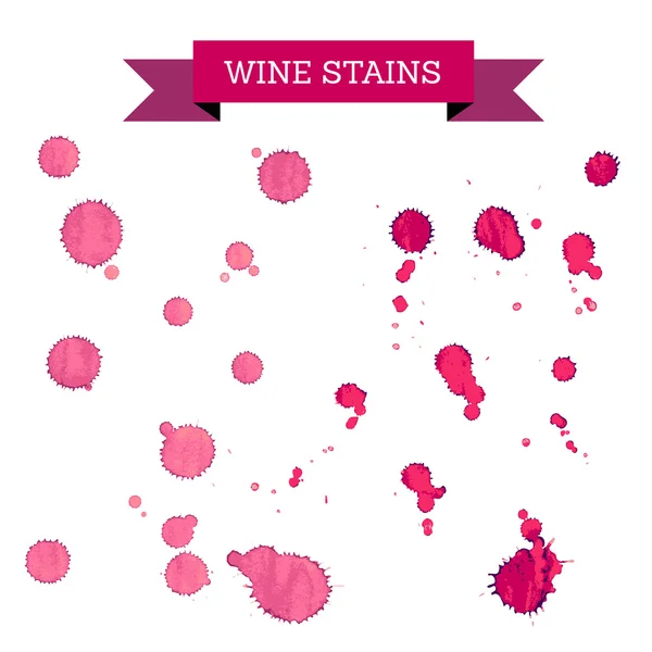 Manchas de vinho —  Vetores de Stock
