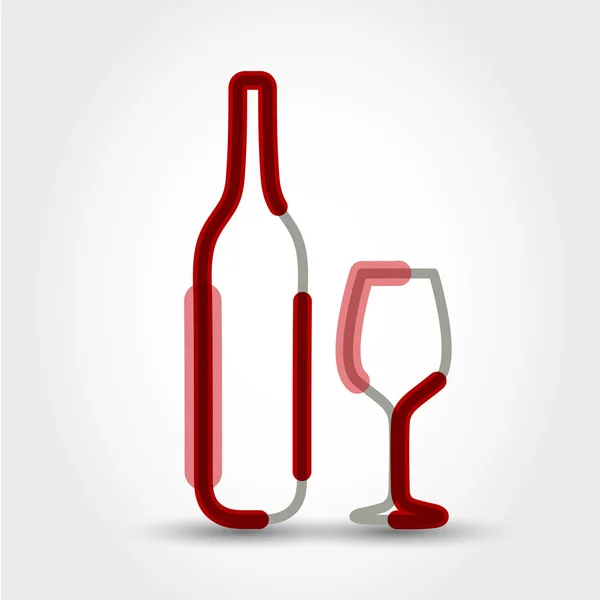 Μπουκάλι κρασί έννοια — Διανυσματικό Αρχείο