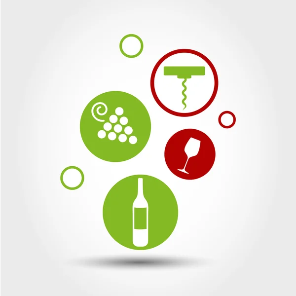 Wine bubbles — Stock Vector