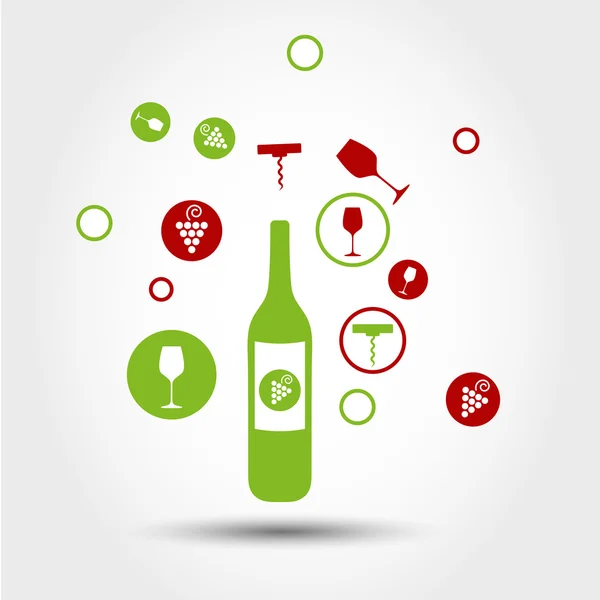 ワインの概念 — ストックベクタ