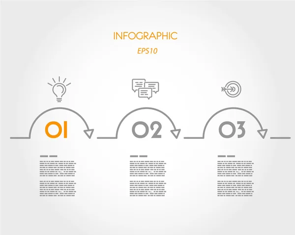 Turuncu doğrusal Infographic