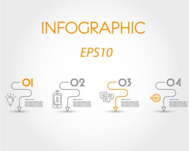 Doğrusal basit Infographic eğrileri ile