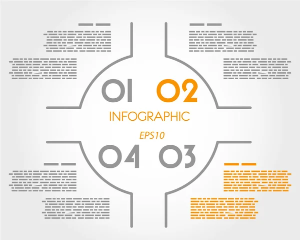 Modèle de magazine d'infographie linéaire — Image vectorielle