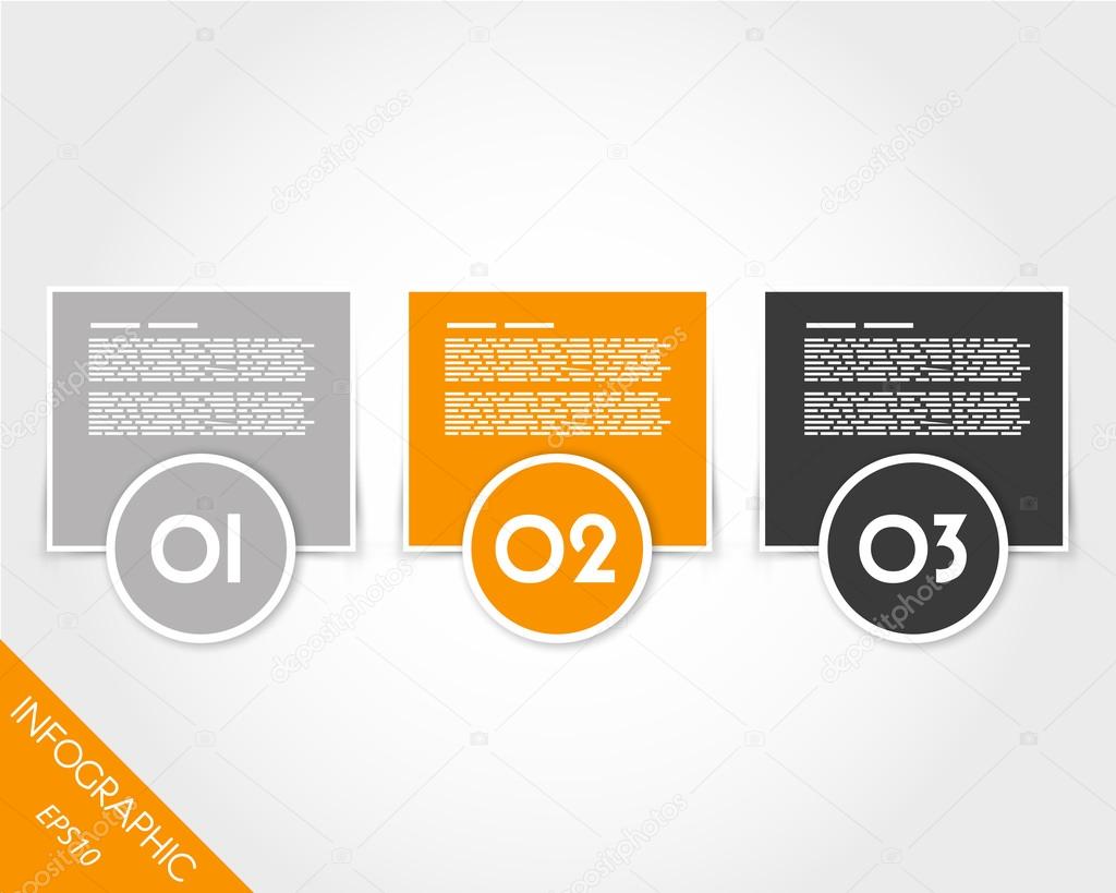 orange infographic rings and squares