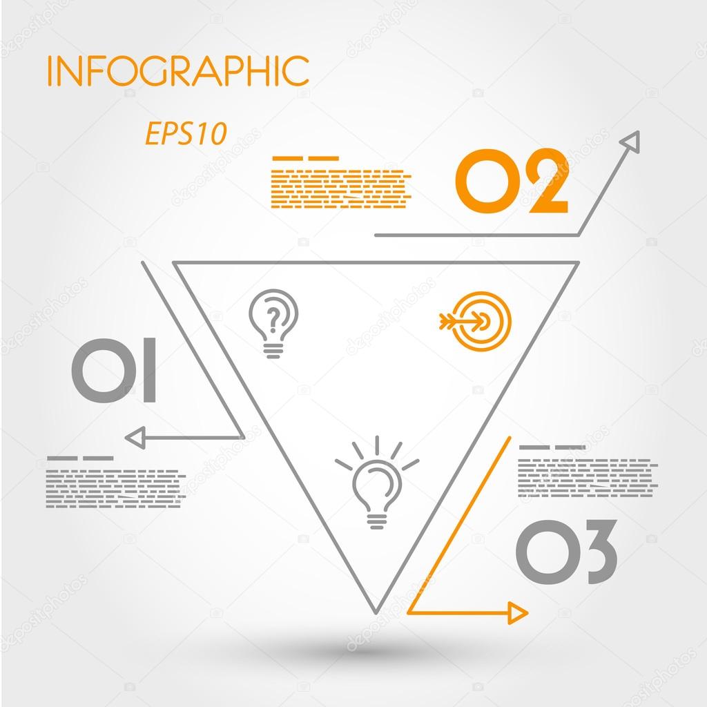 linear infographic reversed triangle