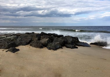 Yazın New Jersey 'de Belmar plajı