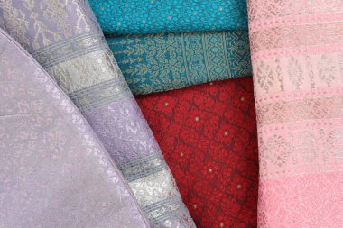 Tayland ipek eteğinin makro resmi..