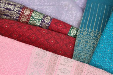 Tayland ipek eteğinin makro resmi..