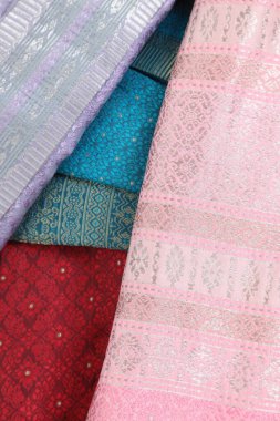 Tayland ipek eteğinin makro resmi..