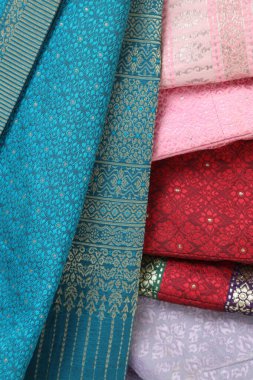 Tayland ipek eteğinin makro resmi..