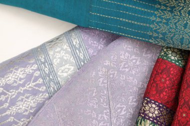 Tayland ipek eteğinin makro resmi..