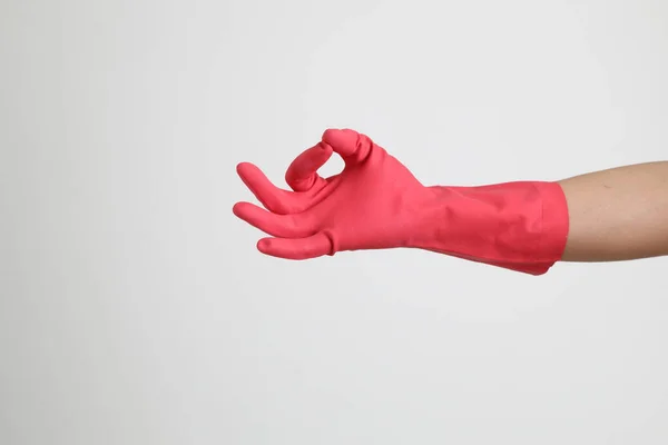 Die Rosa Handschuhe Auf Dem Weißen Hintergrund — Stockfoto