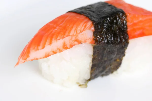 Japán Étel Nevű Sushi Fehér Háttér — Stock Fotó