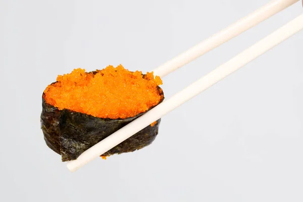 Comida Japonesa Llamada Sushi Fondo Blanco —  Fotos de Stock