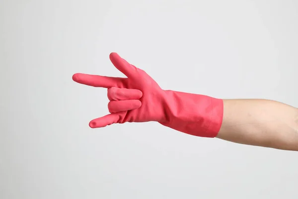 Los Guantes Rosados Sobre Fondo Blanco —  Fotos de Stock