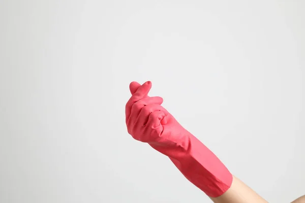 Die Rosa Handschuhe Auf Dem Weißen Hintergrund — Stockfoto