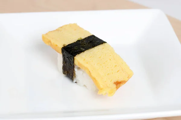 Japán Étel Nevű Sushi Fehér Háttér — Stock Fotó