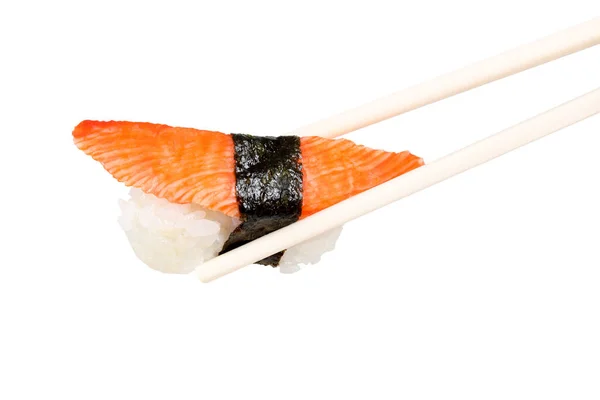 Comida Japonesa Llamada Sushi Fondo Blanco —  Fotos de Stock