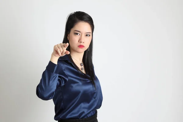 Asian Business Woman Standing White Background — Stock Photo, Image