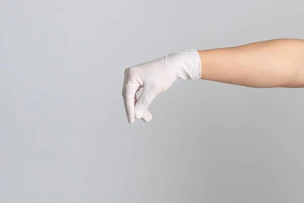 Ludzka Ręka Rękawiczką Białym Tle — Zdjęcie stockowe