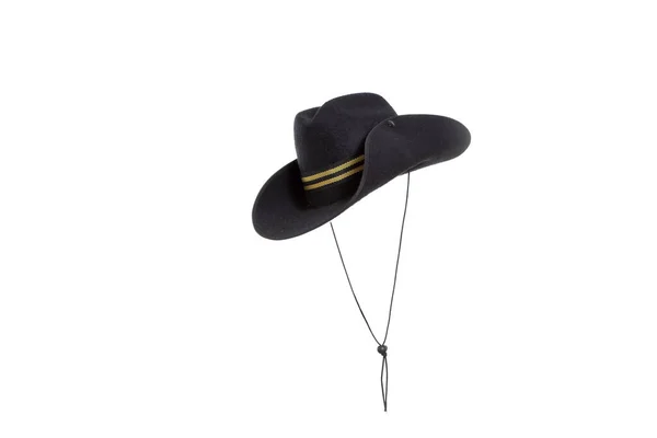 Black Western Hat White Background — Stock Photo, Image