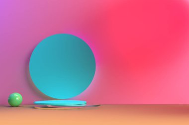 Soyut canlı renk 3D görüntüleme arkaplanı.