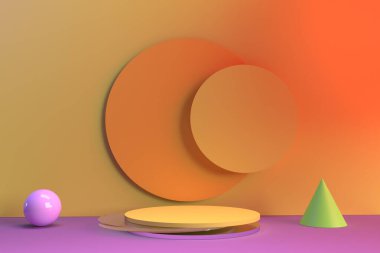 Soyut canlı renk 3D görüntüleme arkaplanı.