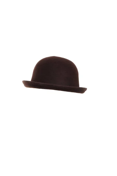 Brown Bowler Hat White Background — Stock Photo, Image