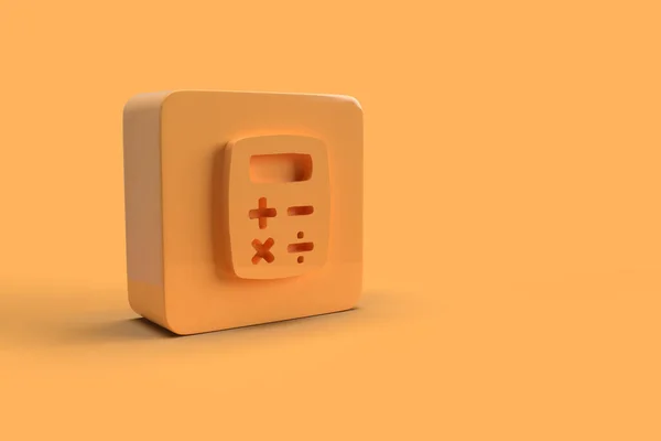 電卓のアイコンの3Dレンダリング — ストック写真
