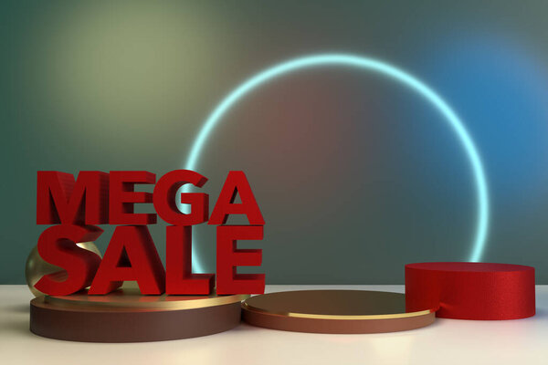 The 3D rendering minimal background.