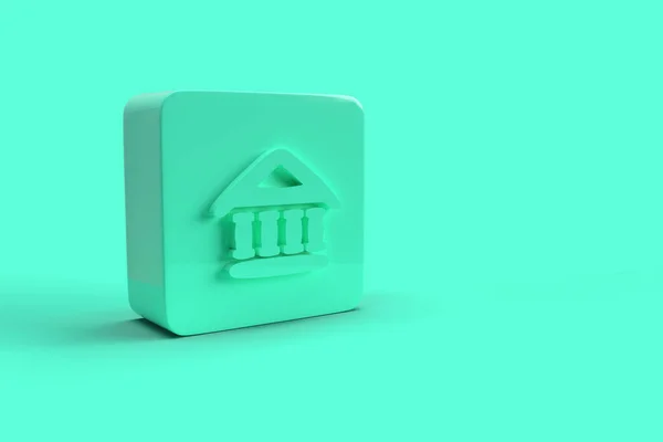 銀行アイコンの3Dレンダリング — ストック写真