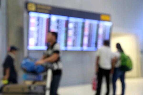 Desenfoque Pantalla Tabla Tiempo Aeropuerto — Foto de Stock