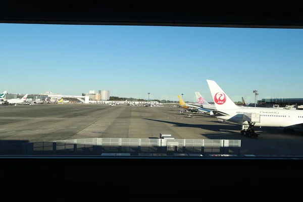 Narita Japan December 2016 Airplane Parking Narita International Airport — Stock Photo, Image